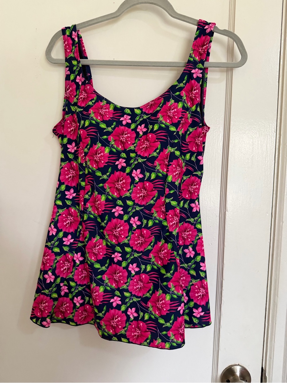 Shore Shapes Swimwear Floral Tropical Skirted Full Coverage Swimsuit Size 14